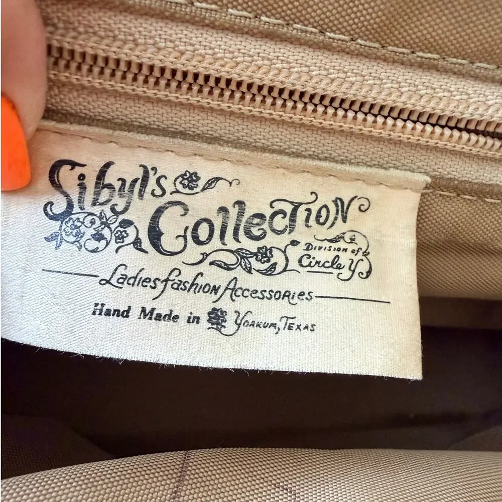 Vintage Circle Y Sibyl’s Collection Red Canvas Southwestern Satchel Handbag